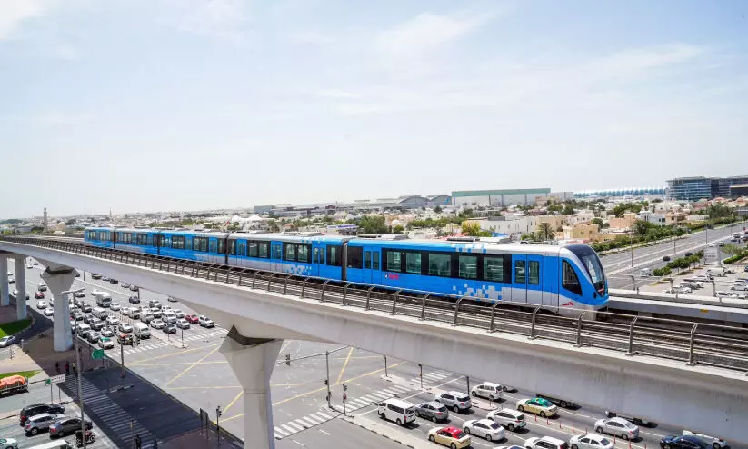 Dubai Metro Blue track Dubai Metro Blue track