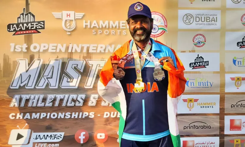 Gold and silver medals won at the International Masters Athletics Meet Lumai Salim Gold and silver medals won at the International Masters Athletics Meet Lumai Salim
