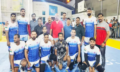 The winners were the I.Y.C.C. Spikers team