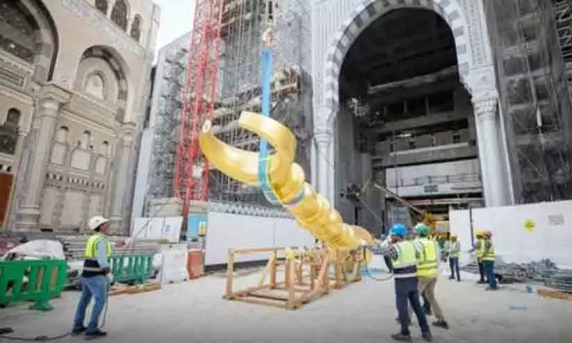 New crescents have been placed on the minarets of Makkahs Masjid al Haram New crescents have been placed on the minarets of Makkahs Masjid al Haram