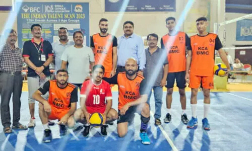 കെ.​സി.​എ - ഇ​ന്റ​ർ​നാ​ഷ​ന​ൽ വോ​ളി​ബാ​ൾ:  ബി.​എം.​സി - കെ.​സി.​എ ടീ​മി​ന് വി​ജ​യം