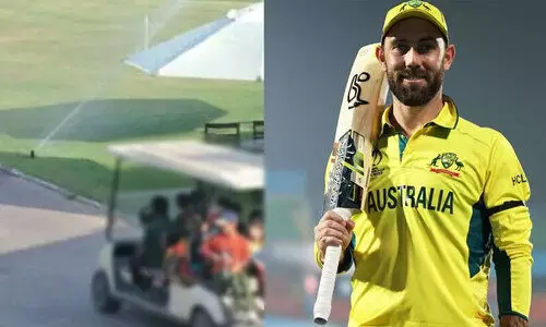 ഗോൾഫ് കാർട്ടിൽ ഓടിക്കയറവെ കാൽതെന്നി വീണ് മാക്സ്‌വെല്ലിന് പരിക്ക്; ആസ്ട്രേലിയക്ക് കനത്ത തിരിച്ചടി