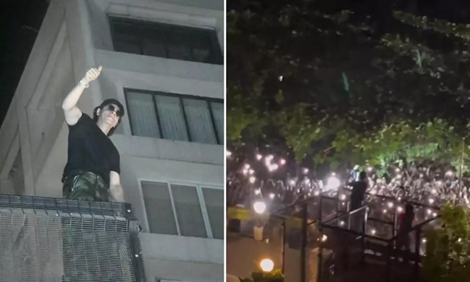 Shah Rukh Khan Waves at His Sea of Fans Outside Mannat on His Birthday