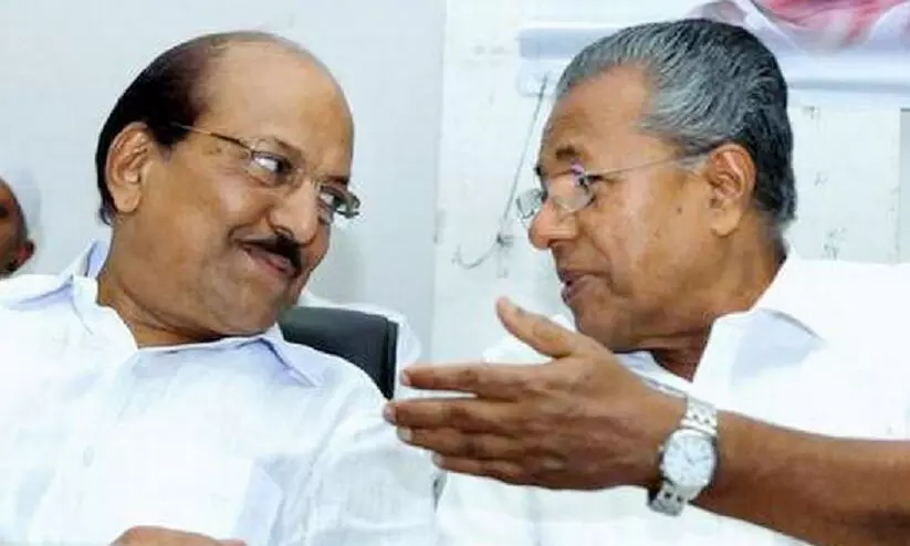 Kunhalikkutty and Pinarayi vijayan Kunhalikkutty and Pinarayi vijayan