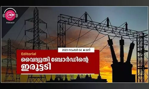 വൈ​​ദ്യു​​തി ബോ​​ർ​​ഡി​​ന്റെ ഇ​​രു​​ട്ട​​ടി