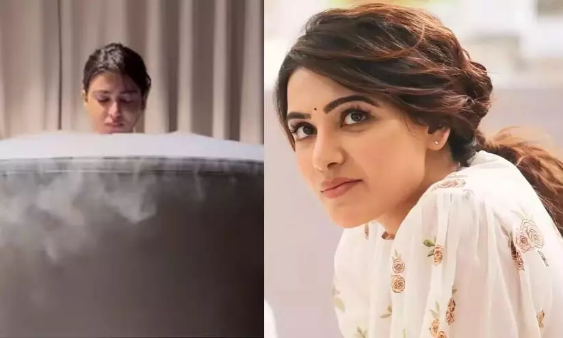 Samantha Ruth Prabhu takes Cryotherapy to recover Video went Viral Samantha Ruth Prabhu takes Cryotherapy to recover Video went Viral