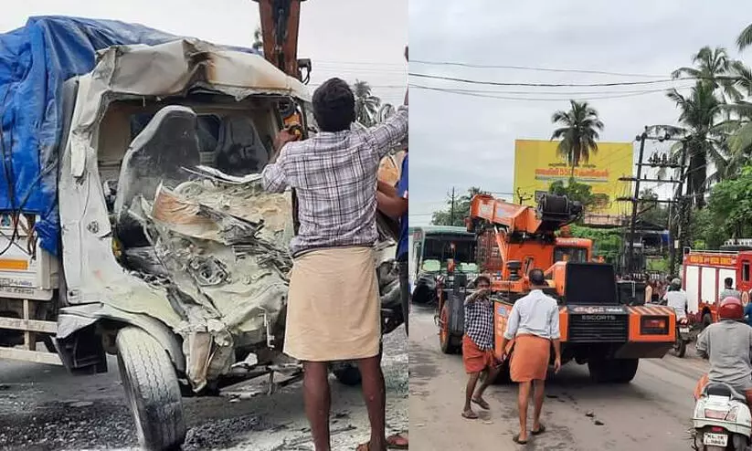 വടകര കരിമ്പനപ്പാലത്ത് വാഹനാപകടം; ഒരാള് മരിച്ചു വടകര കരിമ്പനപ്പാലത്ത് വാഹനാപകടം; ഒരാള് മരിച്ചു