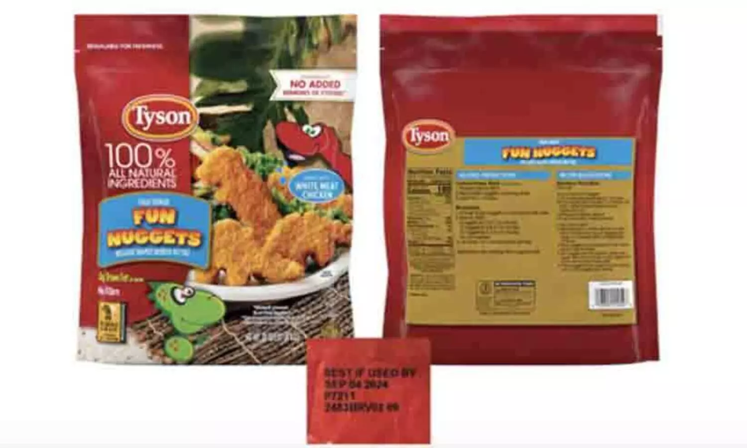 13,680 കിലോ ഡിനോ ചിക്കൻ നഗറ്റ്സുകൾ വിപണിയില്‍ നിന്ന് പിന്‍വലിച്ച് ടൈസൺ