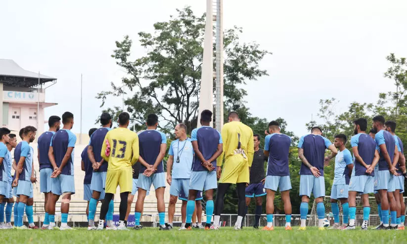 Indian World Cup Football team under practice