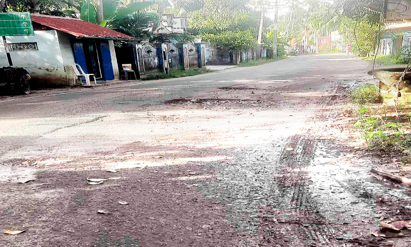 അറ്റകുറ്റപ്പണിയില്ല;  വടുതല ജങ്ഷൻ-കുടപുറം റോഡ് പൊളിഞ്ഞു