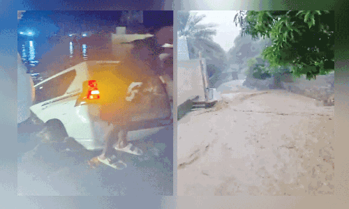 വ​ട​ക്ക​ൻ ഭാ​ഗ​ങ്ങ​ളി​ൽ മ​ഴ തു​ട​രു​ന്നു; വാ​ദി​ക​ൾ നി​റ​ഞ്ഞൊ​ഴു​കി