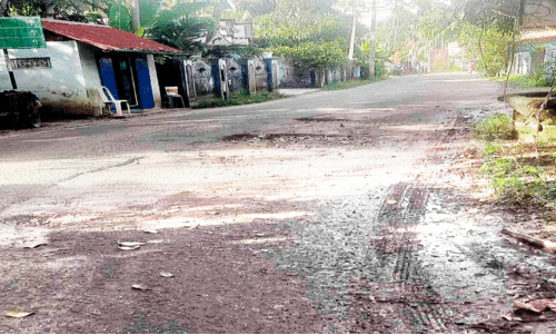 അറ്റകുറ്റപ്പണിയില്ല;  വടുതല ജങ്ഷൻ-കുടപുറം റോഡ് പൊളിഞ്ഞു
