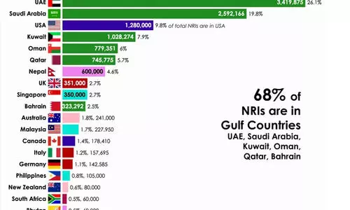 വിദേശത്ത് താമസിക്കുന്നത് മൂന്ന് കോടി ഇന്ത്യക്കാർ