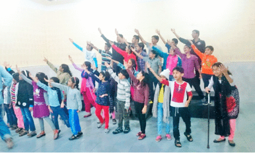 കു​ട്ടി​ക​ൾ​ക്കാ​യി നാ​ട​ക​പ​രി​ശീ​ല​നം