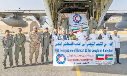 ഗ​സ്സ​ക്ക് കൂ​ടു​ത​ൽ വൈ​ദ്യ​സ​ഹാ​യം; 10 ട​ൺ മെ​ഡി​ക്ക​ൽ സാ​മ​ഗ്രി​ക​ൾ അ​യ​ച്ചു