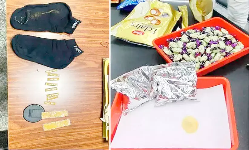 43 ല​ക്ഷ​ത്തി​ന്റെ സ്വ​ർ​ണം പി​ടി​കൂ​ടി