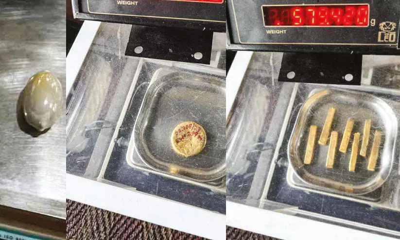 സ്വര്‍ണക്കടത്ത്; കരിപ്പൂരില്‍ യുവതിയുള്‍പ്പെടെ നാലുപേര്‍ പിടിയില്‍