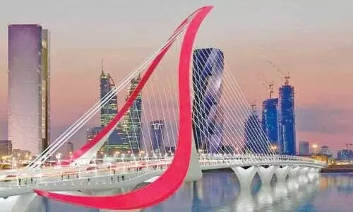 മു​ഹ​റ​ഖ്- മ​നാ​മ  പാ​ലം മാ​തൃ​ക