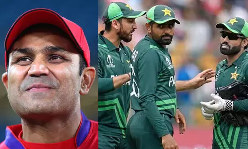 ‘നിങ്ങൾ ബിരിയാണിയും ആതിഥ്യ മര്യാദയും ആസ്വദിച്ചെന്ന് കരുതുന്നു, പാകിസ്താൻ സിന്ദാബാഗ്!’; ട്രോളുമായി സെവാഗ്