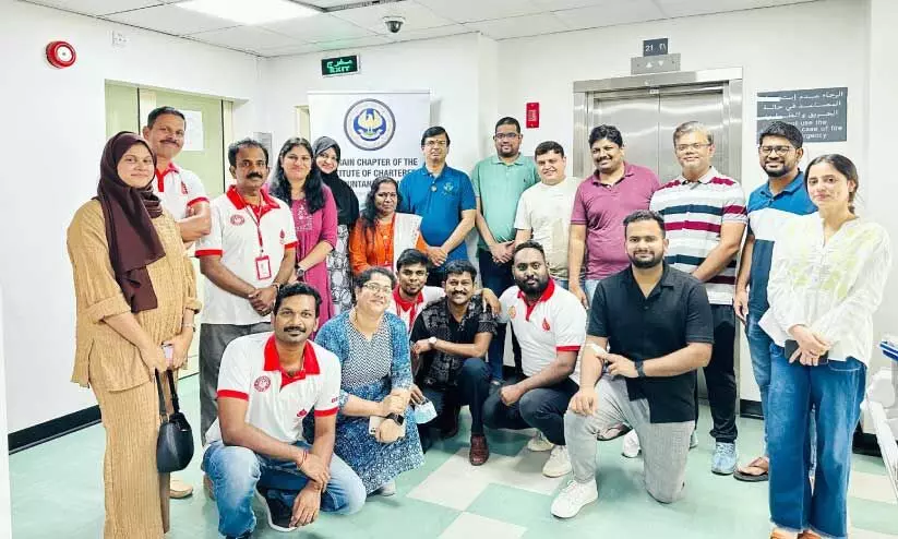 ബി.​ഡി.​കെ-​ബി.​സി.​ഐ.​സി.​എ.​ഐ ര​ക്ത​ദാ​ന ക്യാ​മ്പി​ൽ​നി​ന്ന്