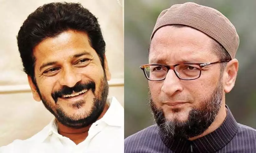 Revanth Reddy, Asaduddin Owaisi Revanth Reddy, Asaduddin Owaisi