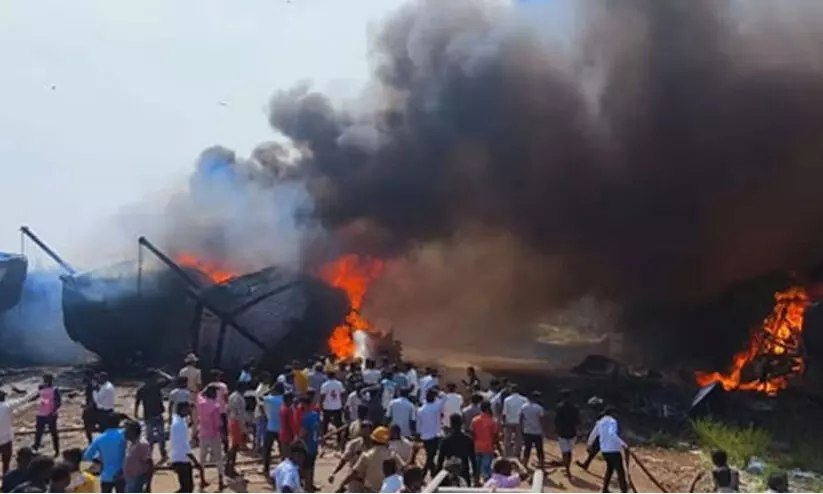Kundapur Eight boats go up in flames after fire breaks out