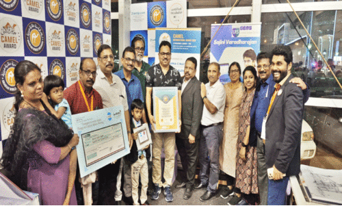 ആദിഷ് സജീവിനെ ആദരിച്ചു