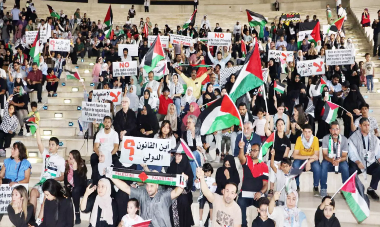 ഗസ്സക്ക് ഐക്യദാർഢ്യവുമായി ഖത്തർ ജനത