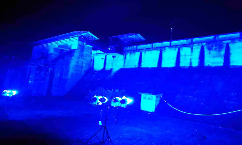 പ്രമേഹദിനം; ഇരട്ടയാർ ഡാമിൽ നീലവെളിച്ചം തെളിച്ചു പ്രമേഹദിനം; ഇരട്ടയാർ ഡാമിൽ നീലവെളിച്ചം തെളിച്ചു