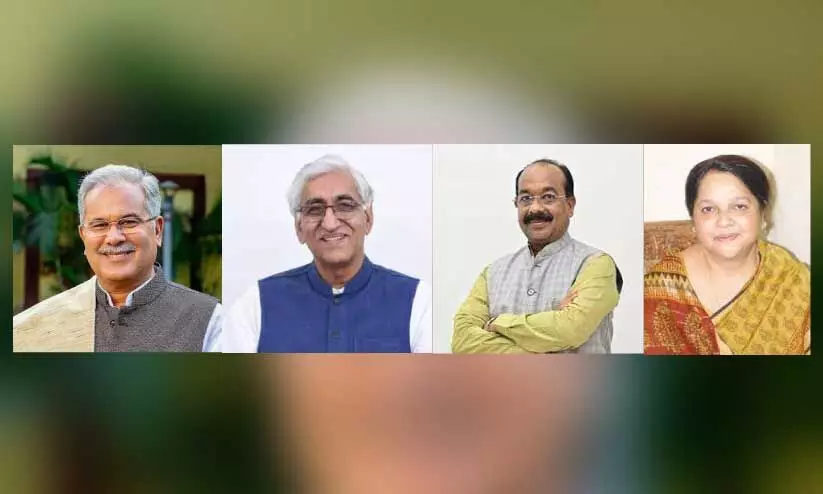 ഭൂ​പേ​ഷ് ബാ​ഘേ​ൽ, ടി.​എ​സ്‍.സി​ങ്, അ​രു​ൺ സാ​ഹു, രേ​ണു ജോ​ഗി