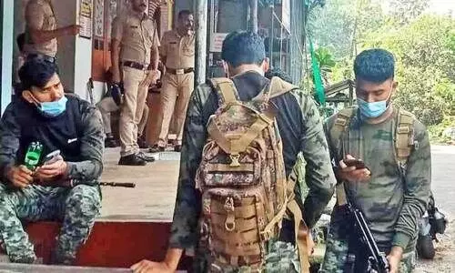 വെടിവെപ്പിന്റെ പശ്ചാത്തലത്തിൽ ഉരുപ്പുംകുറ്റിയിൽ ഒരുക്കിയ കനത്ത സുരക്ഷ