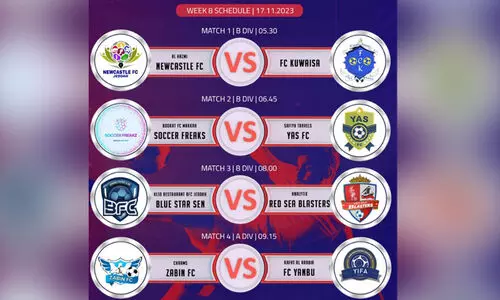 ജിദ്ദയിലെ സിഫ് ഈസ്‌ ടീ ചാമ്പ്യൻസ് ലീഗ് ഫുട്ബാൾ ടൂർണമെന്റിൽ ഇന്ന് നാലു കളികൾ