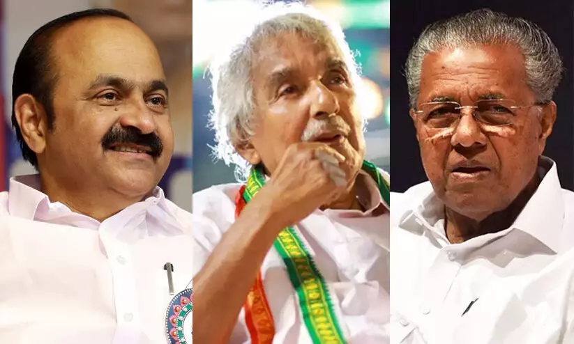 oommen chandy and pinarayi vijayana VD Satheesan oommen chandy and pinarayi vijayana VD Satheesan
