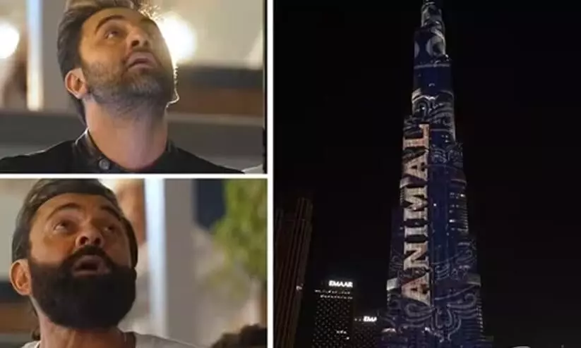 Ranbir Kapoor, Bobby Deol look in awe as Animal teaser features on Burj Khalifa. Watch