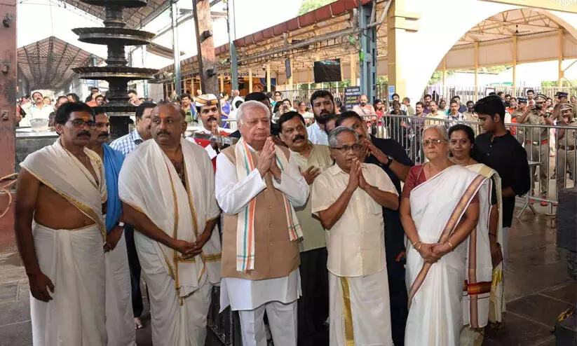 Governor Arif Muhammad Khan at Guruvayur