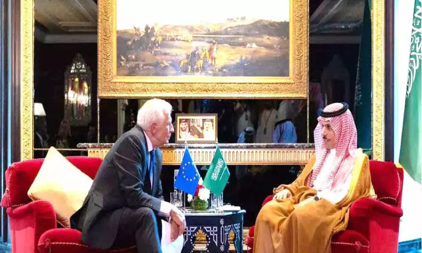 Saudi Foreign Minister Amir Faisal bin Farhan and the European Union representative Josep Borrell also held a meeting