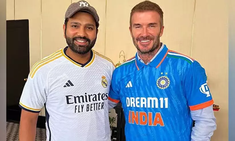 ക്രിക്കറ്ററാകാനാണ് ബെക്കാം ആഗ്രഹിച്ചത്...; കൂടിക്കാഴ്ചയിലെ അനുഭവങ്ങൾ പങ്കുവെച്ച് രോഹിത്