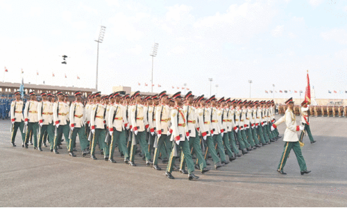 സൈ​നി​ക പ​രേ​ഡ് ഗ്രൗ​ണ്ടി​ൽ ന​ട​ന്ന സൈ​നി​ക പ​രേ​ഡ്