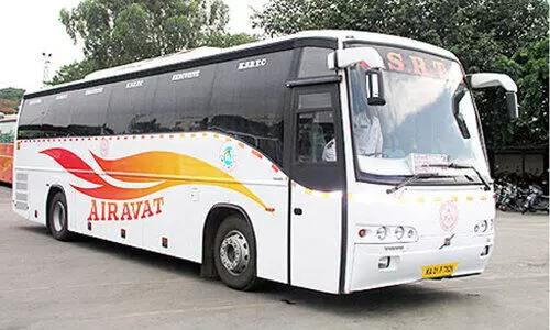 ശ​ബ​രി​മ​ല​യി​ലേ​ക്ക് ക​ർ​ണാ​ട​ക ആ​ർ.​ടി.​സി വോ​ൾ​വോ ബ​സ്