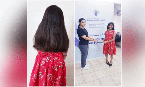 അ​ർ​ബു​ദ രോ​ഗി​ക​ൾ​ക്കാ​യി മു​ടി ദാ​നം​ചെ​യ്യു​ന്നു