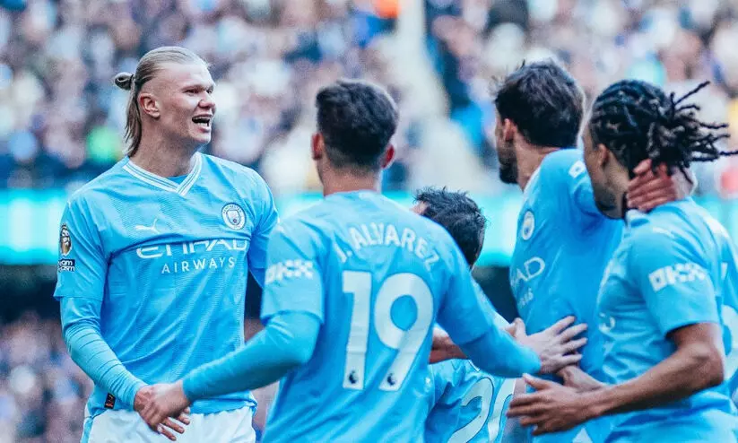 ഹാലൻഡിന് ഹാഫ് സെഞ്ച്വറി, റെക്കോഡ്; സിറ്റി-ലിവർപൂൾ പോരാട്ടം സമനിലയിൽ