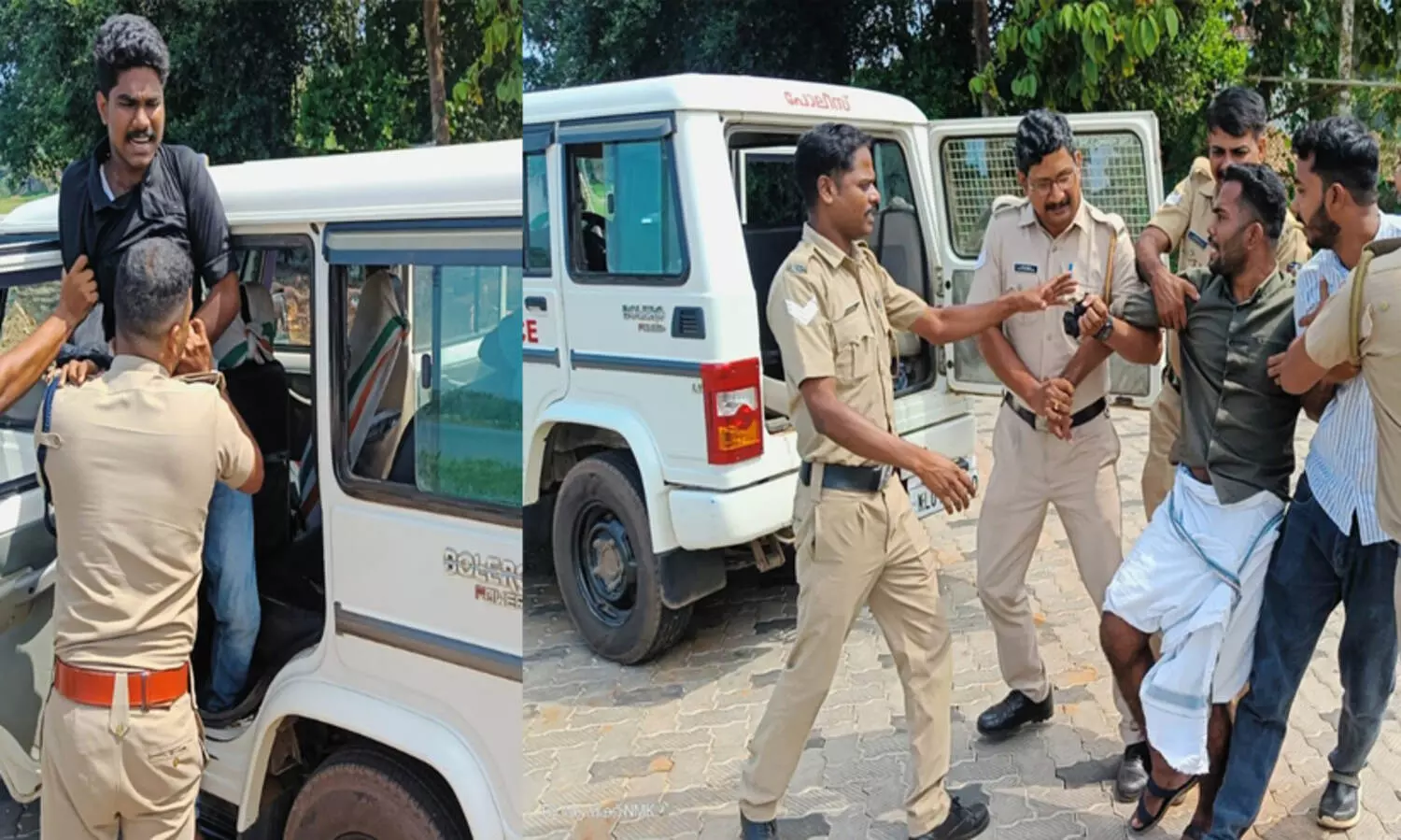 മുഖ്യമന്ത്രിക്കും സംഘത്തിനും പൊന്നാനിയിൽ കരി​​ങ്കൊടി