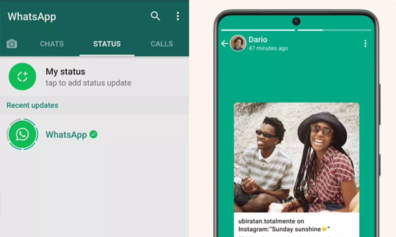 സ്റ്റാറ്റസ് അപ്ഡേറ്റുകൾ ഇനി ചാറ്റ് വിൻഡോയിൽ കാണാം; പുതിയ ഫീച്ചർ പരീക്ഷിച്ച് വാട്സ്ആപ്പ്