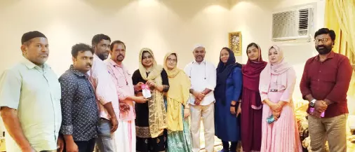 ആവണി ബാലകൃഷ്ണന് നവോദയ യാത്രയയപ്പ് നൽകി ആവണി ബാലകൃഷ്ണന് നവോദയ യാത്രയയപ്പ് നൽകി