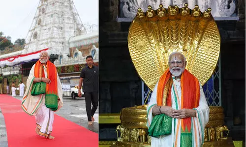 ‘140 കോടി ഇന്ത്യക്കാരുടെയും ആരോഗ്യത്തിനായി പ്രാർഥിച്ചു’; തിരുമല ക്ഷേത്രത്തിൽ ദർശനം നടത്തി മോദി