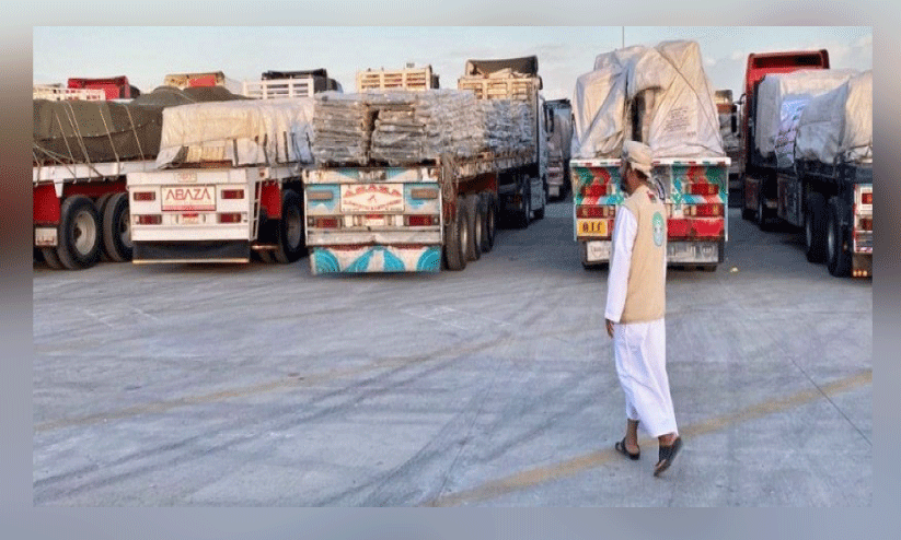 ഗസ്സയിലേക്ക് ഒമാന്റെ കൈത്താങ്ങ്; ഭക്ഷ്യവസ്തുക്കൾ റഫ അതിർത്തി വഴി കയറ്റിയയച്ചു ഗസ്സയിലേക്ക് ഒമാന്റെ കൈത്താങ്ങ്; ഭക്ഷ്യവസ്തുക്കൾ റഫ അതിർത്തി വഴി കയറ്റിയയച്ചു