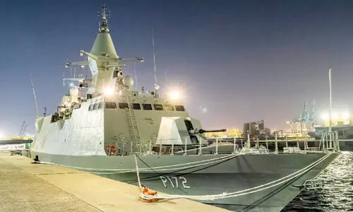 യു.​എ.​ഇ​യു​ടെ നാ​വി​ക ക​പ്പ​ൽ കു​വൈ​ത്തി​ലെ​ത്തി