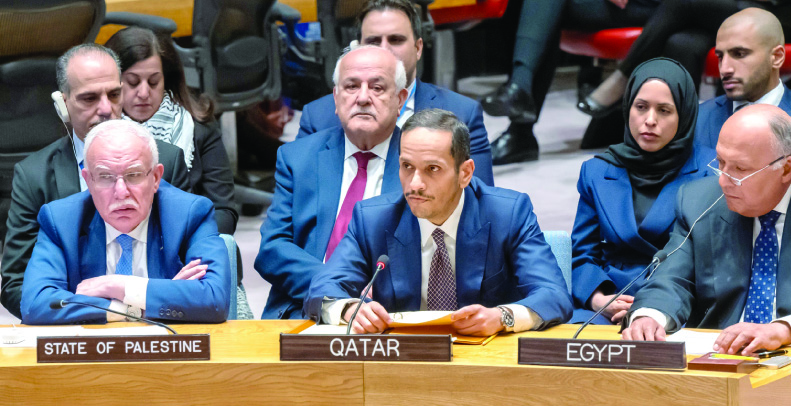 ഫലസ്തീന് ശാശ്വത സമാധാനമാണ് ആവശ്യം - ഖത്തർപ്രധാനമന്ത്രി ഫലസ്തീന് ശാശ്വത സമാധാനമാണ് ആവശ്യം - ഖത്തർപ്രധാനമന്ത്രി