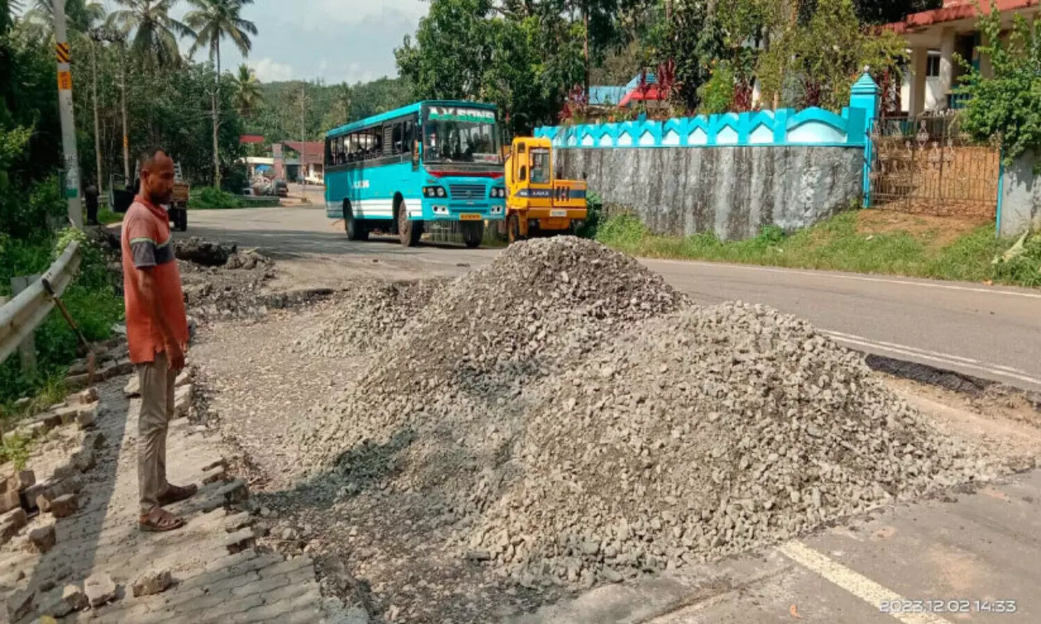 അപകട ഭീഷണിയായ ഭാഗം ഗതാഗതയോഗ്യമാക്കി