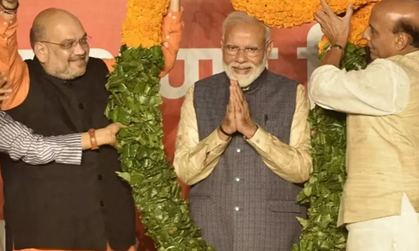 12 സംസ്ഥാനങ്ങൾ ഒറ്റക്ക് ഭരിച്ച് ബി.ജെ.പി; കോൺഗ്രസ് മൂന്നിടത്ത് മാത്രം